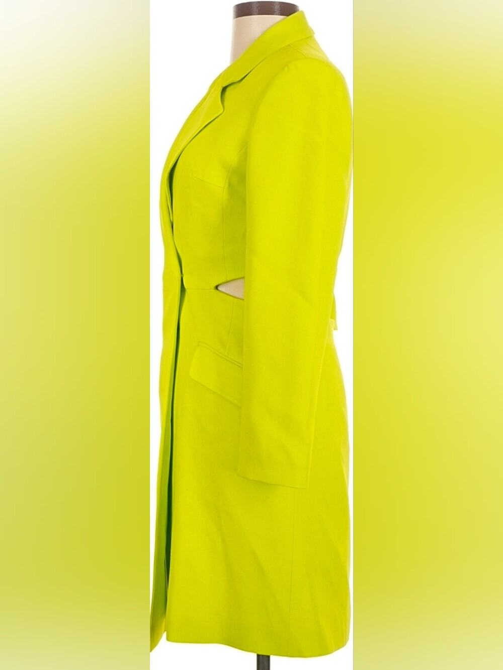 NWOT Karen Millen Neon Lime Long Sleeve Blazer Dress - Picture 4 of 5